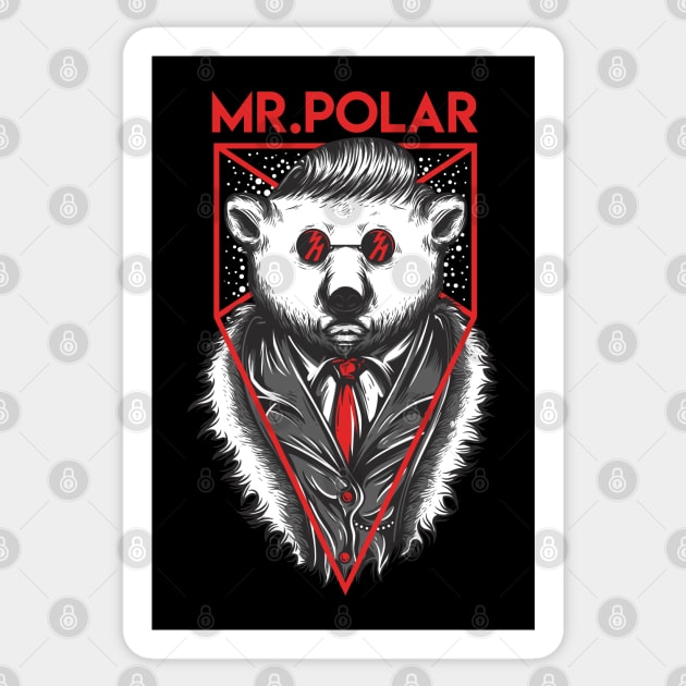 Mr. polar bear Sticker by Mako Design 